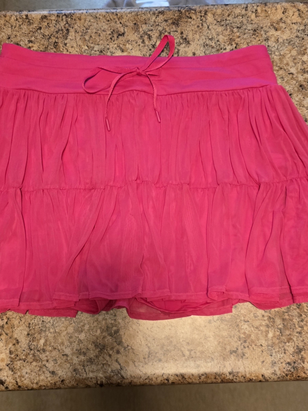 torrid Bright Pink Tiered Active Skort with Drawstring Waist